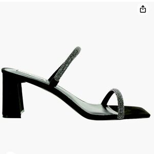 Steve Madden Lilah Crystal Slide Heels - 8